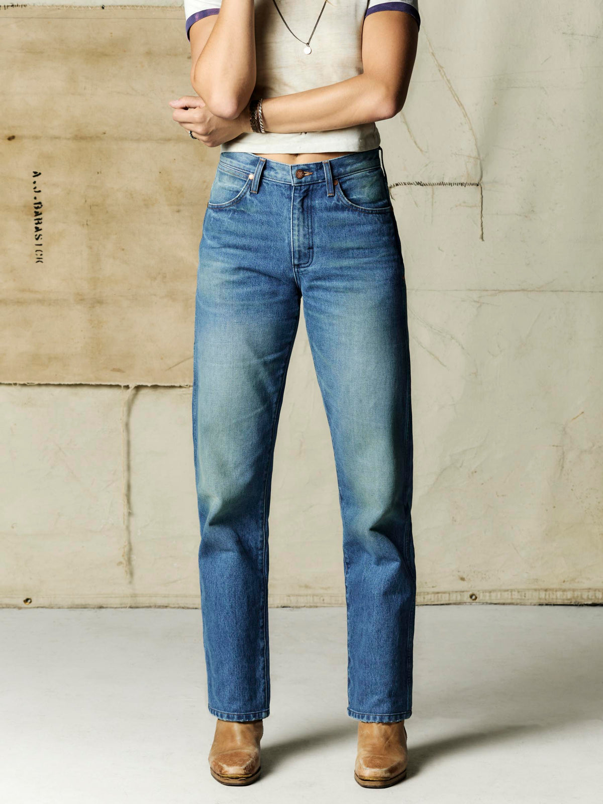 i+w x Wrangler 14MWZ washed indigo