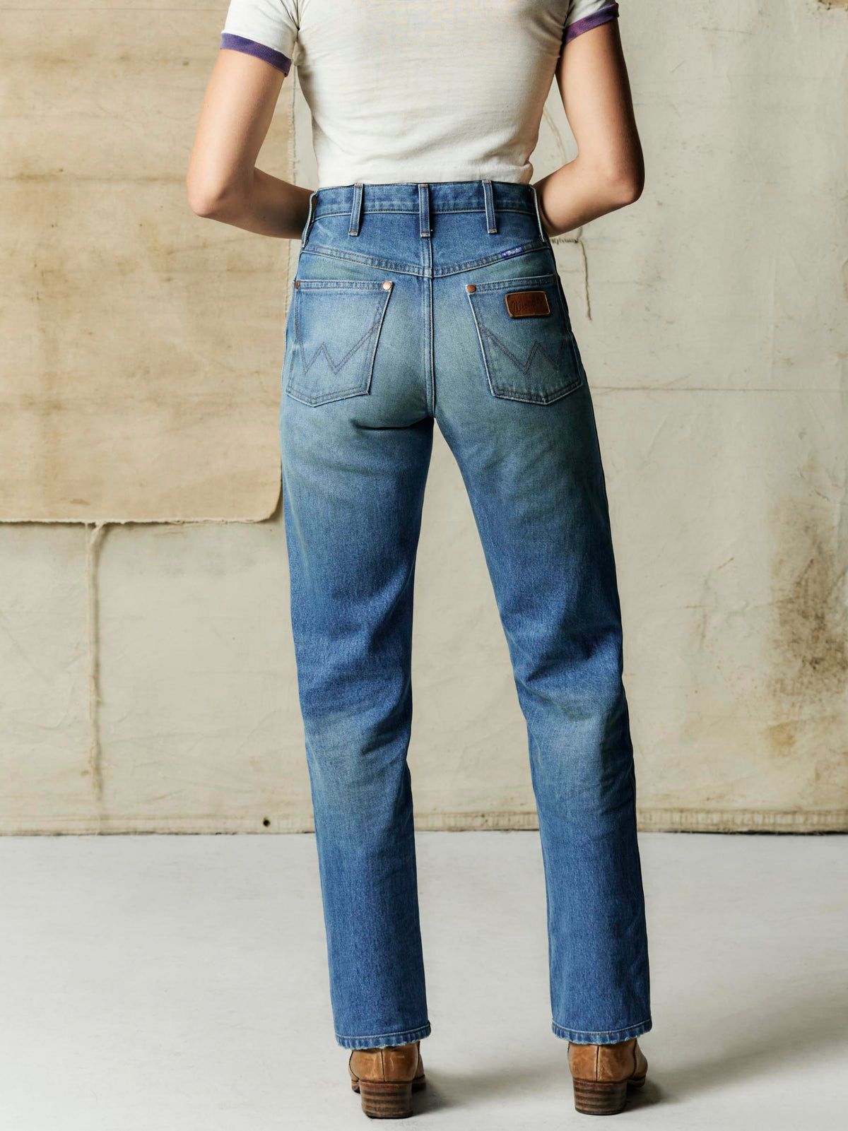 i+w x Wrangler 14MWZ washed indigo