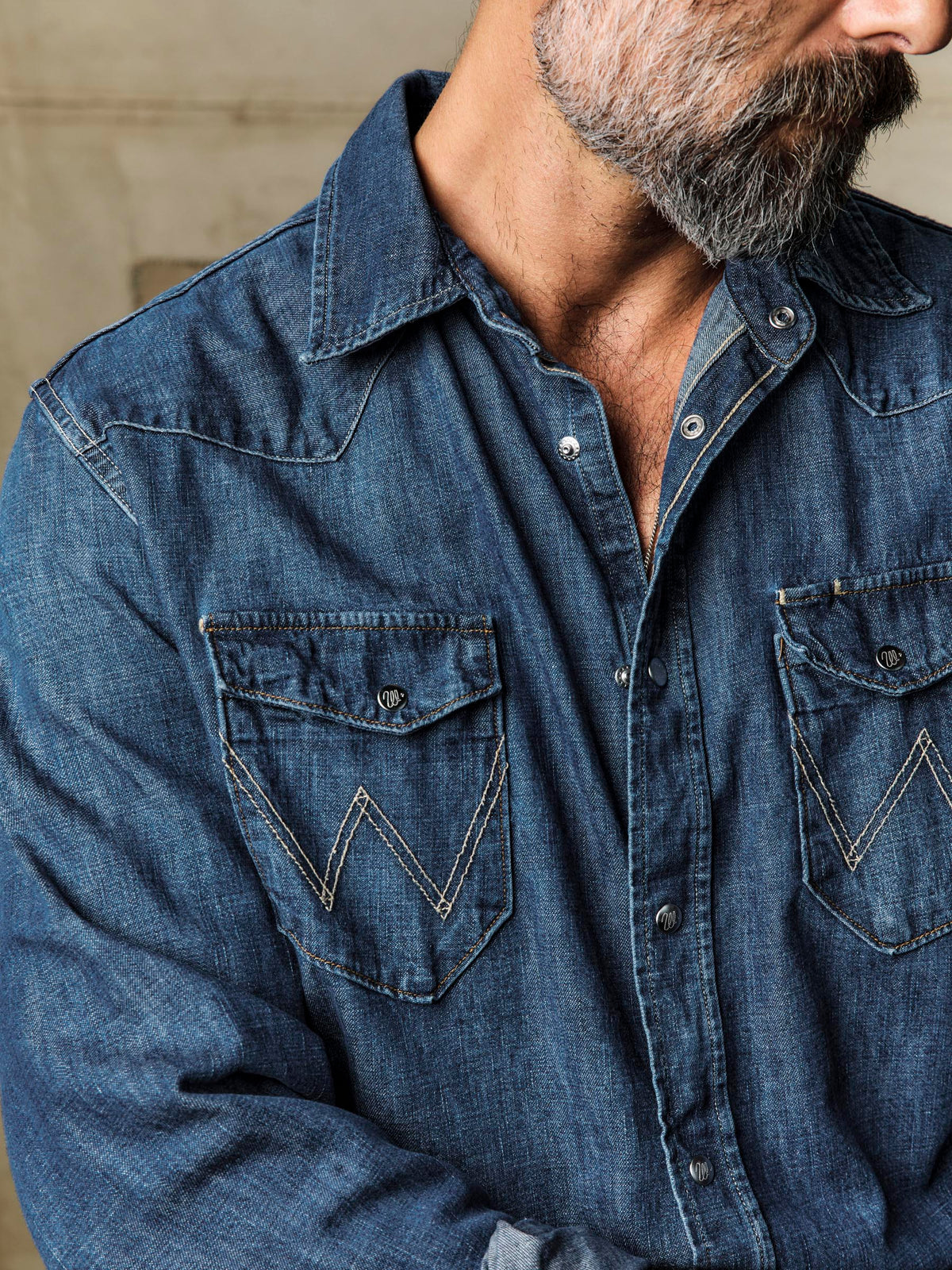i+w x Wrangler 27MW washed western snap