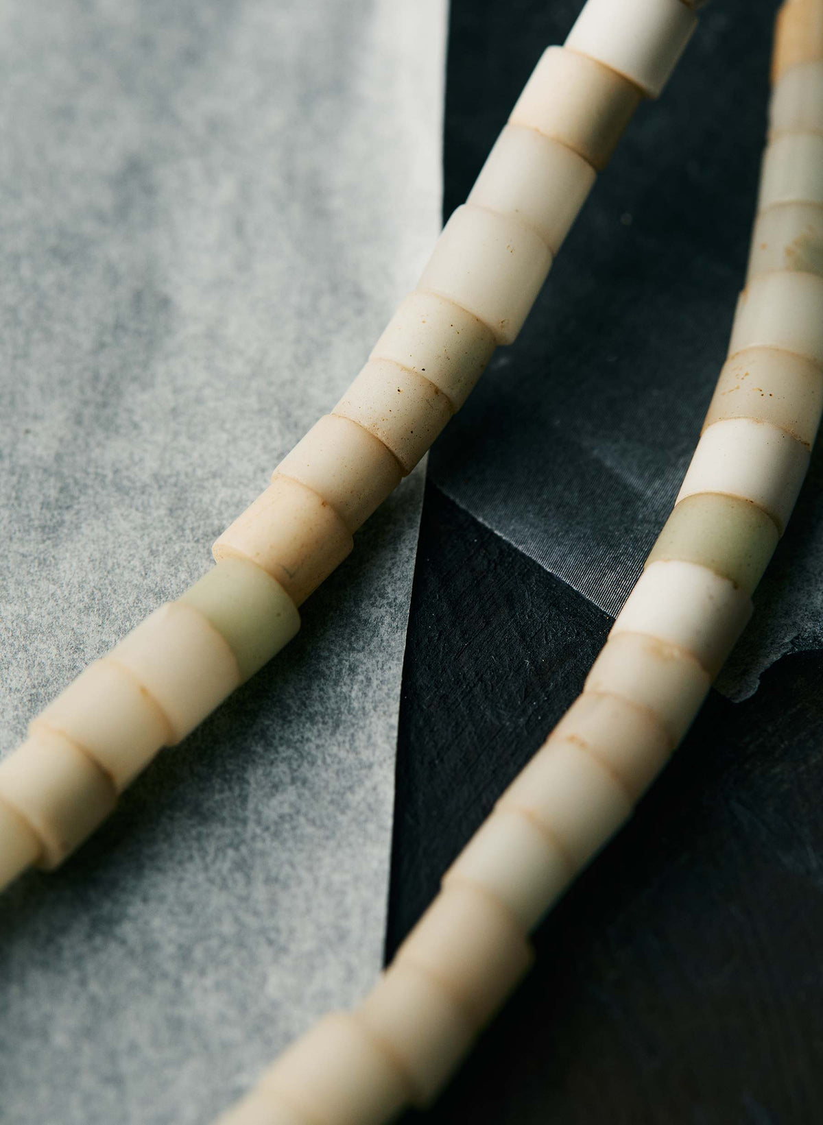 vintage white trade bead necklace
