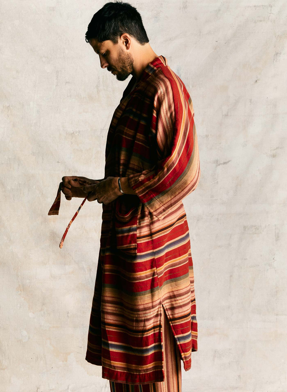 the ojai robe in coastal stripe