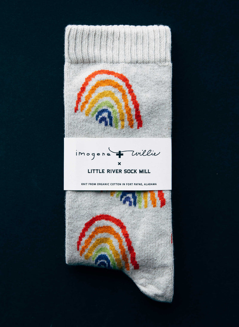 rainbow sock in natural - Model